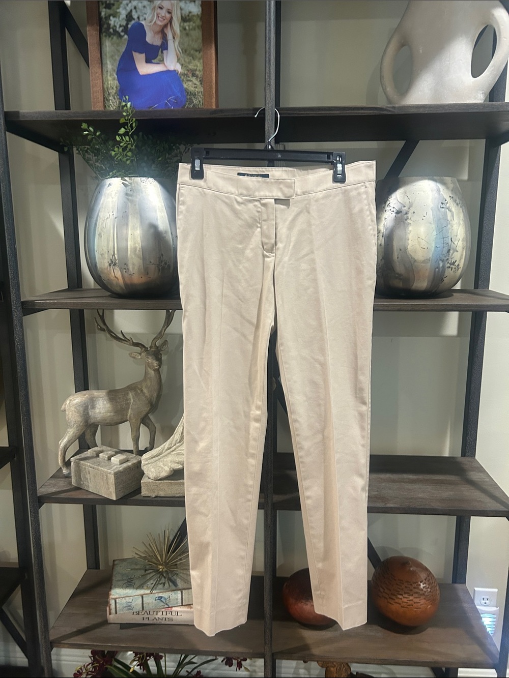 Brooks Brothers Advantage Chino 4 Women's Tailored Beige Slim Straight Jeans